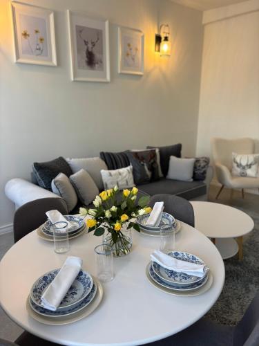 Χώρος καθιστικού στο Vila Bílý Jelen apartments 2