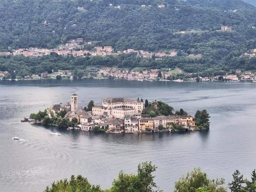 an island in the middle of a body of water at BeB LORTALLINO in Ameno