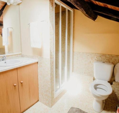 a bathroom with a toilet and a sink at Perre Rural House in Perre