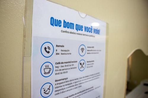a sign for a juice down once used pack at Marbello Ariau Hotel in Fortaleza