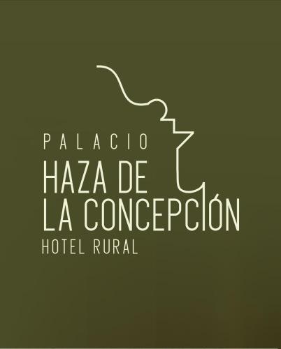a sign with the words la concordion at Hotel Rural Palacio Haza de la Concepción in Malpartida de Plasencia