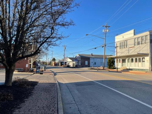 an empty street in a small town at The Gem Vacation Rental in Walton