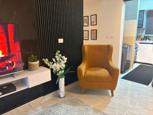 Dapur atau dapur kecil di For Rent Classy Flat with a Panorama View at Madinaty