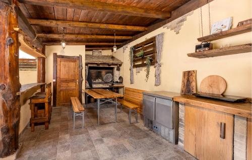 Pet Friendly Home In Plesceにあるキッチンまたは簡易キッチン