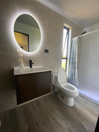Koupelna v ubytování Refugio Modular