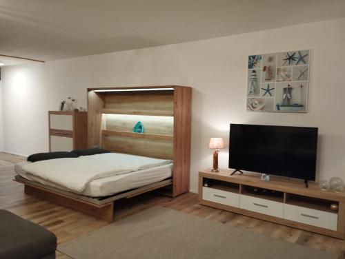 Voodi või voodid majutusasutuse Appartement Seeoase toas