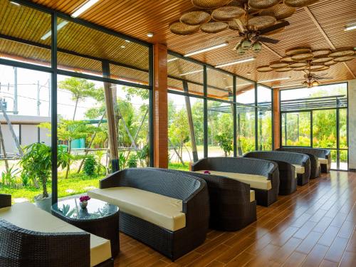 Χώρος καθιστικού στο Bali Villa Kampot Resort