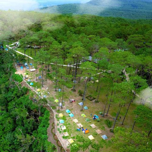 an aerial view of a park with many tents at Camping Park Resort by EHM in Kampong Seila