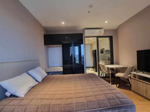 Katil atau katil-katil dalam bilik di Once Condo Pattaya