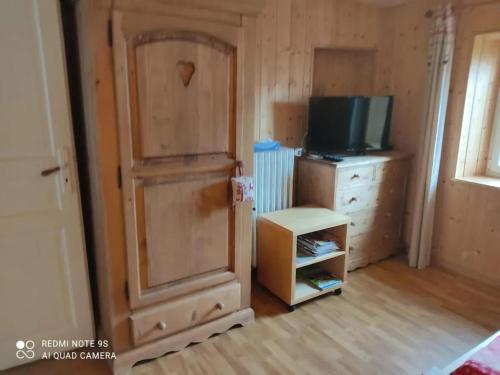 Μια τηλεόραση ή/και κέντρο ψυχαγωγίας στο Appartement confortable à Gérardmer 40 m² proximité pistes