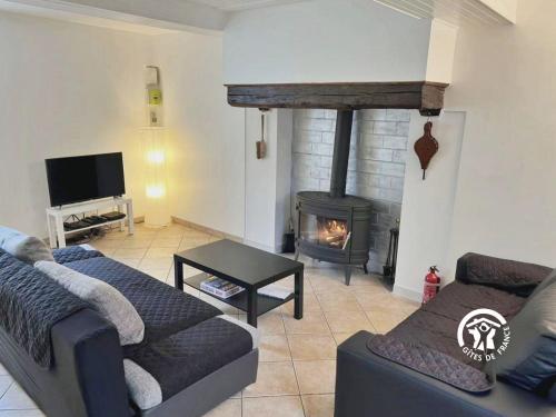 Χώρος καθιστικού στο Les Bruyères