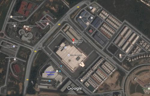 an overhead view of a map of a city at Valya Hotel, Ipoh in Ipoh