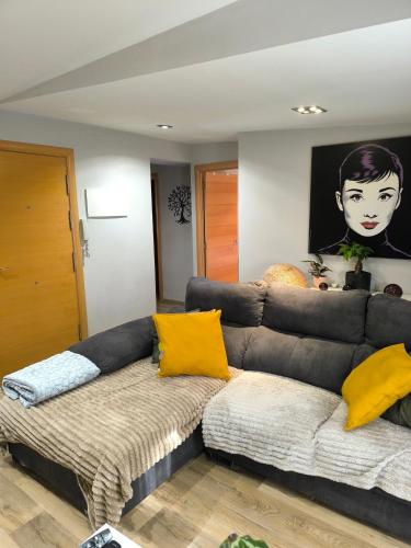 Χώρος καθιστικού στο Apartamento con encanto