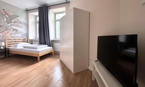 City Hostel tesisinde bir televizyon ve/veya eğlence merkezi