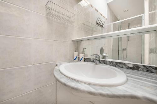 Koupelna v ubytování Maison de bourg pour 4 à 500m de la mer