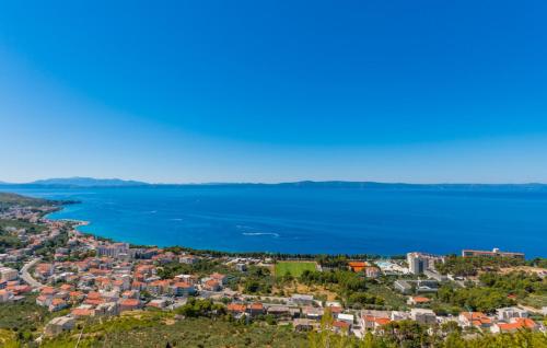 a view of a city and the water at Villa Sestic-Makarska by Villas Guide in Tučepi