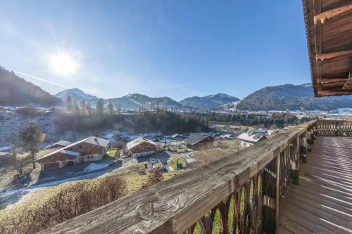 a view from the deck of a cabin at Chalet 1977 in Montriond