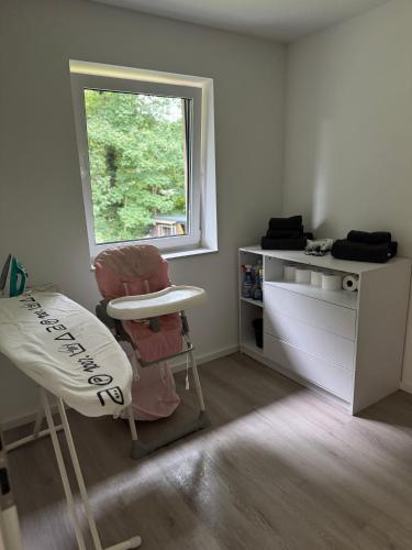 Kuchyň nebo kuchyňský kout v ubytování Ferienwohnung: Waldblick