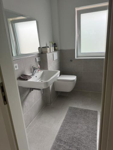 Koupelna v ubytování Ferienwohnung: Waldblick