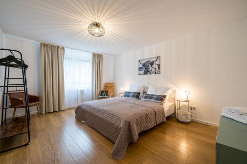 Postel nebo postele na pokoji v ubytování Ferienwohnung Eckis Eck