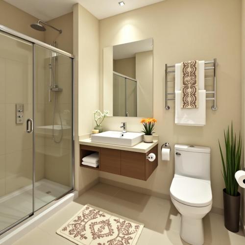 a bathroom with a toilet and a sink and a shower at Hotel Urban Royale - IGI Airport Delhi in New Delhi