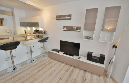 Kuchyň nebo kuchyňský kout v ubytování Grömitz-Center Whg 432