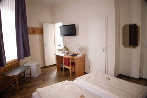 Cama o camas de una habitación en Hotel Grütering