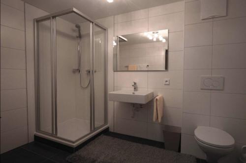 Ένα μπάνιο στο Jaegerhaus Appartement Georg