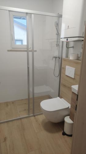Koupelna v ubytování Apartmaji Sopotnik