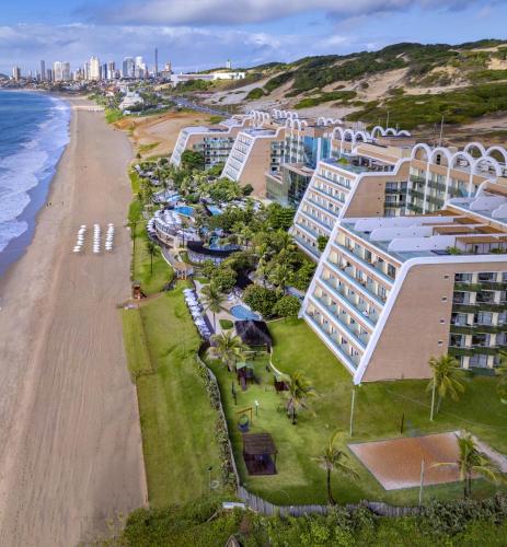 an aerial view of the hotel and the beach at Serhs Natal Grand Hotel & Resort in Natal