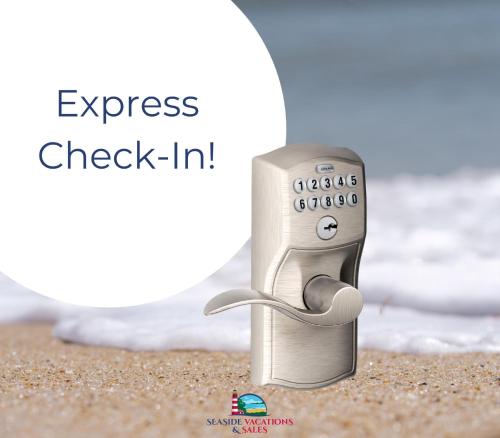 a remote control on the beach with the words excess check in at Lighthouse Overlook in Birch Town