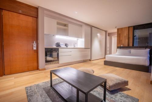 Kuchyň nebo kuchyňský kout v ubytování Radisson Blu Bariloche
