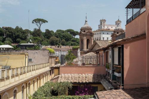 a view of a city from a building at Terrazza di Flamy - WelcomeToRhome in Rome