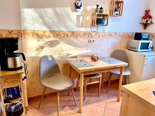 Kuchyň nebo kuchyňský kout v ubytování Ferienwohnung Boldt