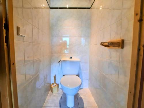 a bathroom with a toilet and a shower at Appartement 6 personnes aux pieds des pistes, animaux admis - FR-1-452-4 in Les Menuires