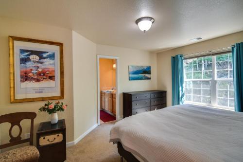 a bedroom with a bed and a window at Mountain-View Conifer Gem Near Hiking and Fishing in Conifer