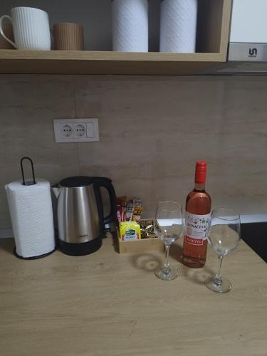 Jaz Apartmanにあるキッチンまたは簡易キッチン