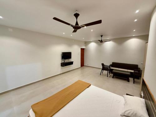 Cama o camas de una habitación en Malpe Serene