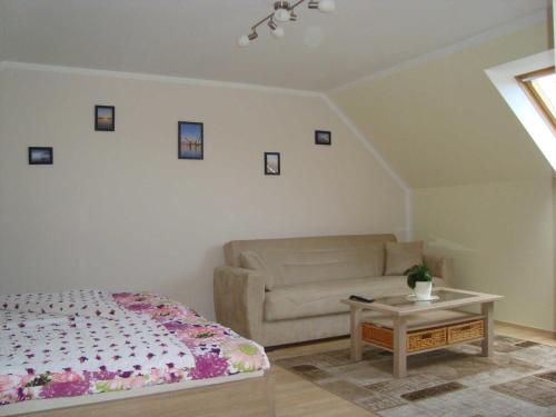 Χώρος καθιστικού στο Ferienwohnung Zschornack