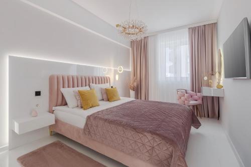 Ένα ή περισσότερα κρεβάτια σε δωμάτιο στο Atelier Contrasté