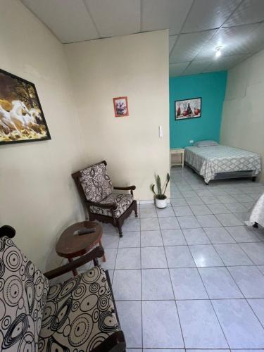 Ένα ή περισσότερα κρεβάτια σε δωμάτιο στο Habitación las brisas