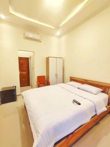 Postel nebo postele na pokoji v ubytování Agg