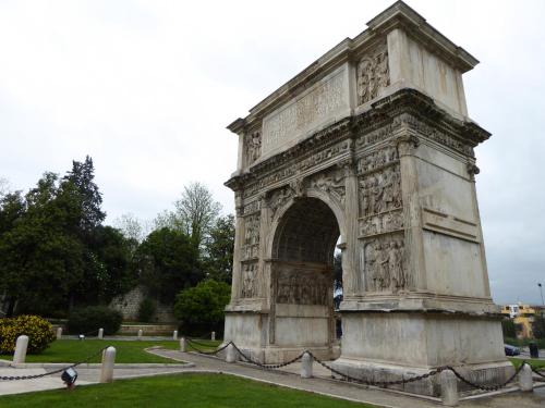 a large stone archway in a park at Pietre di Fiume in Apice