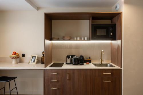 Dapur atau dapur kecil di Sol St Mande - 2 pers PMR - 30