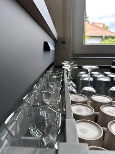 Η κουζίνα ή μικρή κουζίνα στο Moderne Ferienwohnung