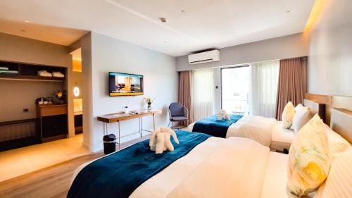 Katil atau katil-katil dalam bilik di Pinnacle Boracay