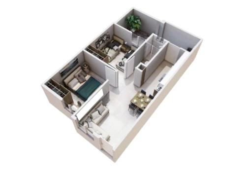 a rendering of a floor plan at Vallarta Luxuries in Mezcales