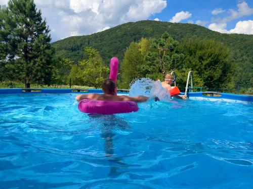 Der Swimmingpool an oder in der Nähe von садиба В ГОРАХ у Аліни