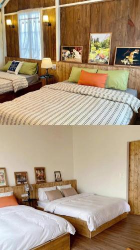 Postel nebo postele na pokoji v ubytování Retro House Mộc Châu