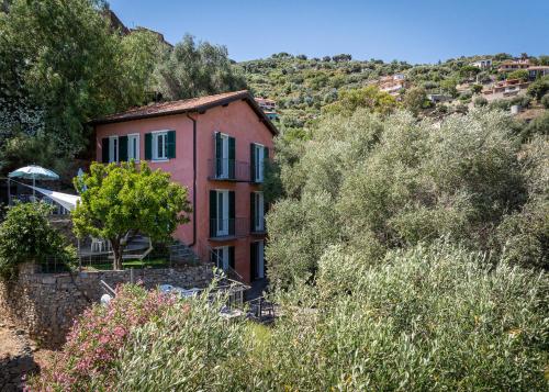 a house on the side of a hill at U Ciousu by Ligurian Life APPARTAMENTI IN AGRITURISMO in Vallebona
